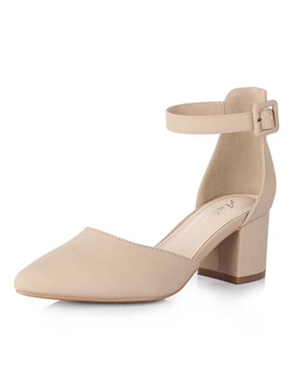 Ankis Women's Closed Toe Block Heel Dress Pumps